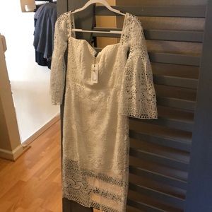 Bardot white dress lace with tags brand new